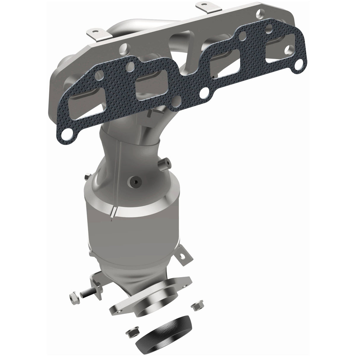 Catalytic Converter with Integrated Exhaust Manifold for HM Grade Federal / EPA Compliant Direct-Fit Manifold Catalytic