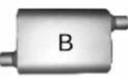 Jones Exhaust FB2043 Full Boar Muffler 2 Inlet, 2 Outlet