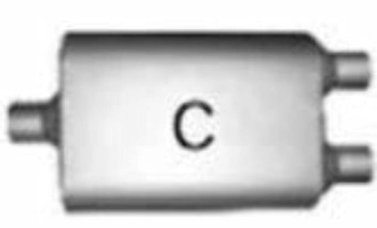 Jones Exhaust FB5402 Full Boar Muffler 2.5 Inlet, 2.5 Outlet - Performance Mufflers Car Part People