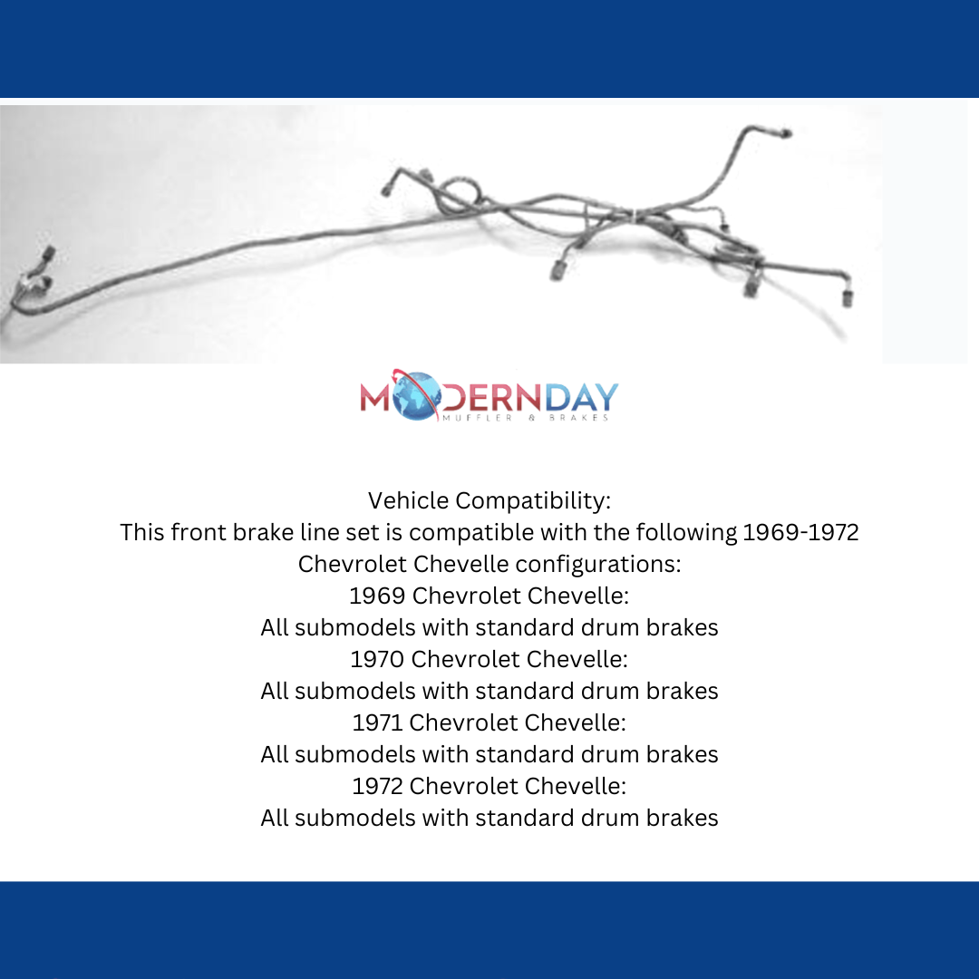 Fits 1969 - 1972 Chevrolet Chevelle  Front Brake Line Set FBL717
