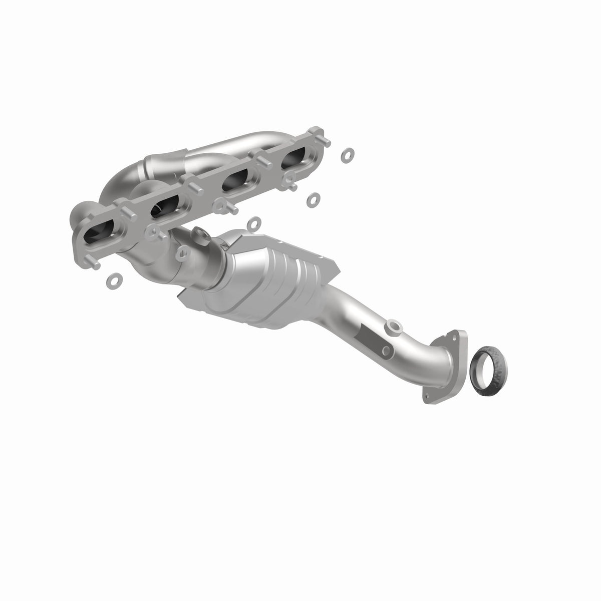 Catalytic Converter with Integrated Exhaust Manifold for HM Grade Federal / EPA Compliant Direct-Fit Manifold Catalytic