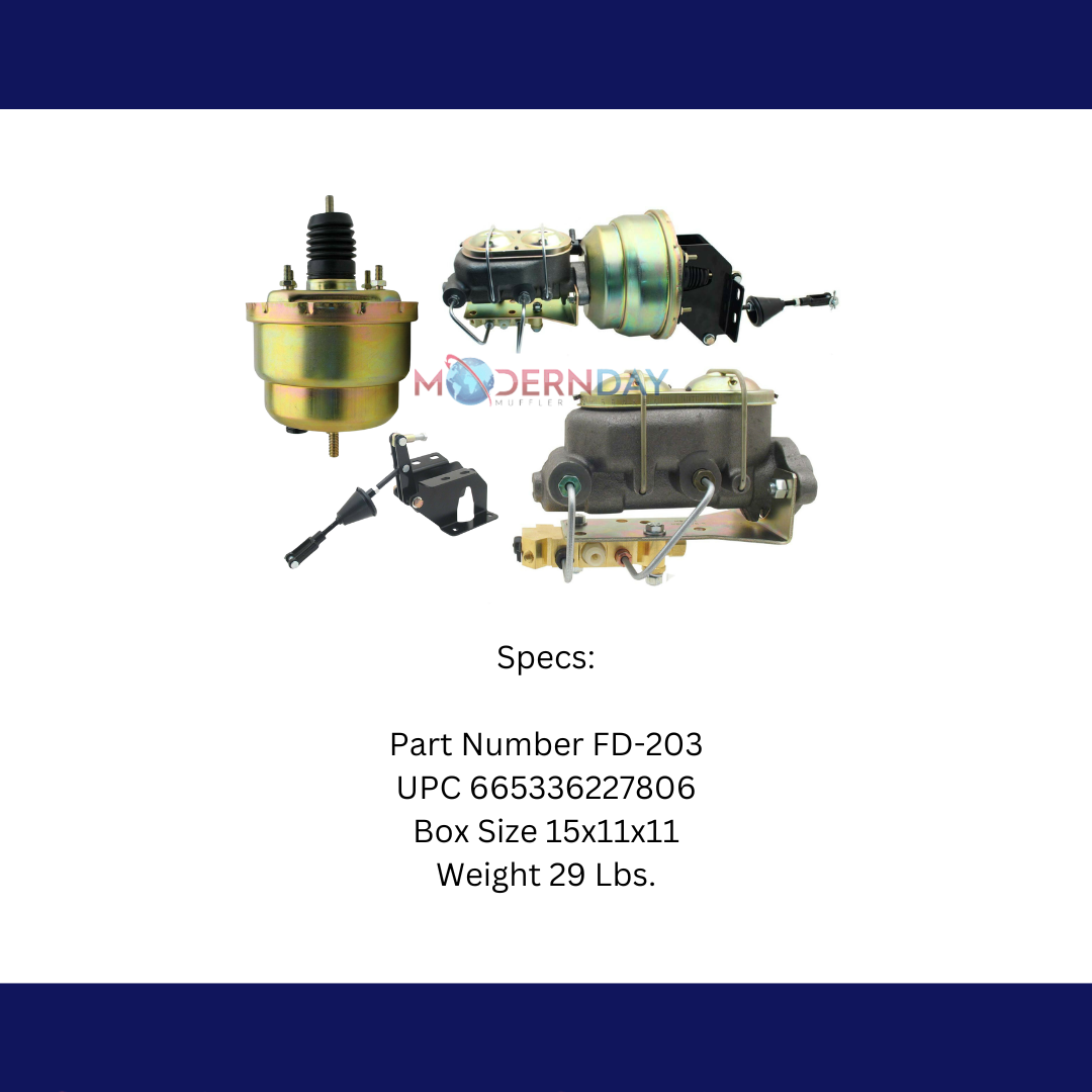 Fits 1957-1959 Ford Fairlane Booster Conversion Kit (Disc/Drum) FD-203 - Master Cylinders and Parts Car Part People