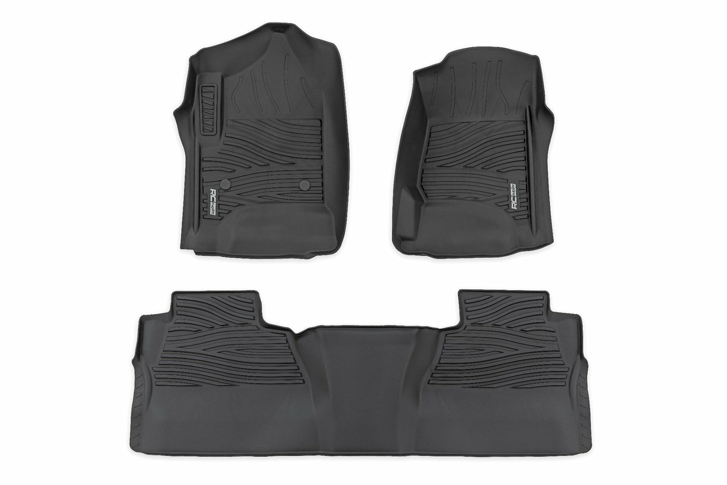 Fits Chevy 1500 (14-18) Flex-Fit Floor Mats FR & RR FR Bucket Crew FF-21413