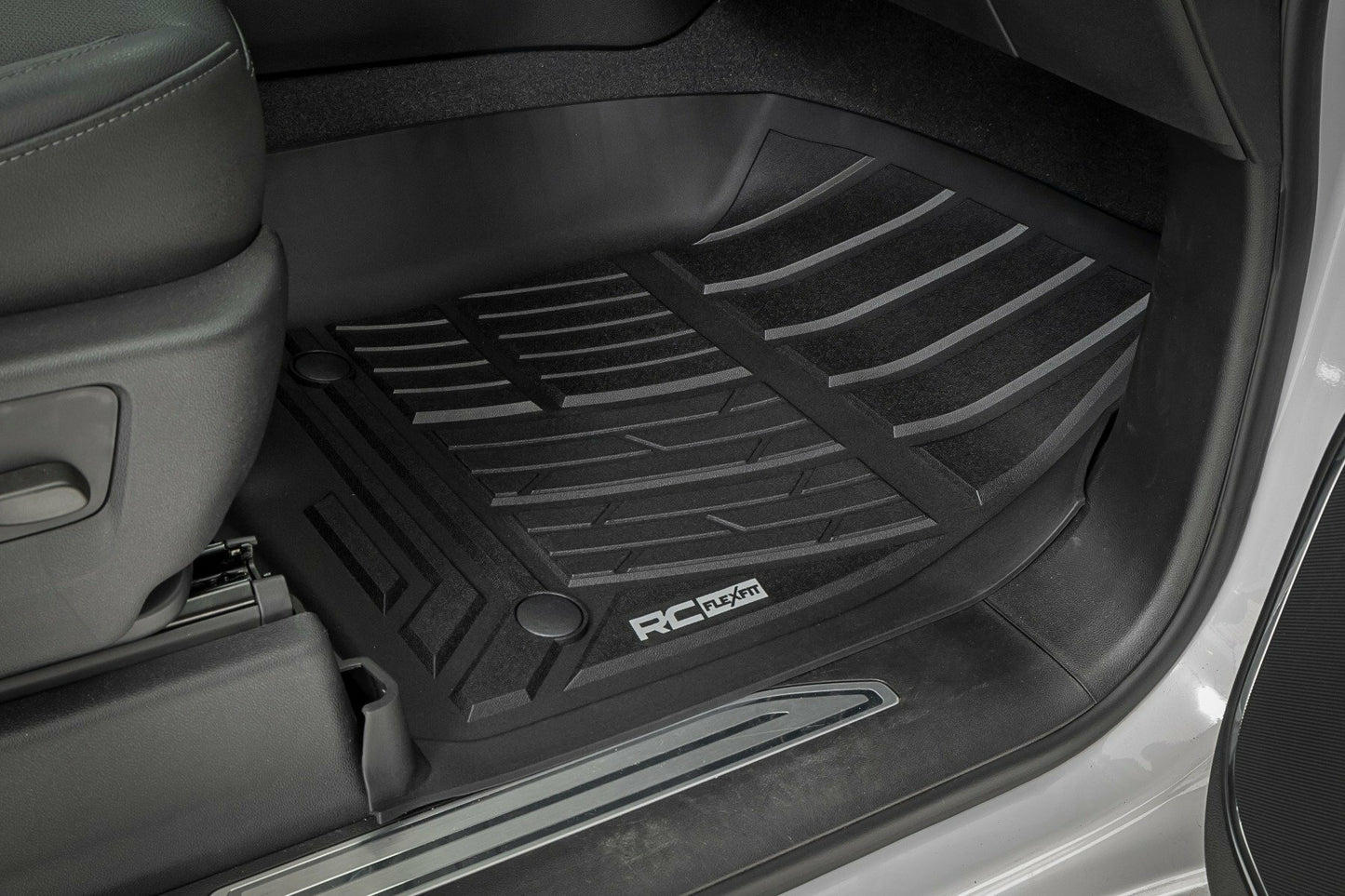 Fits Chevy 1500 (19-24) Flex-Fit Floor Mats FR & RR FR Bucket Crew FF-21612