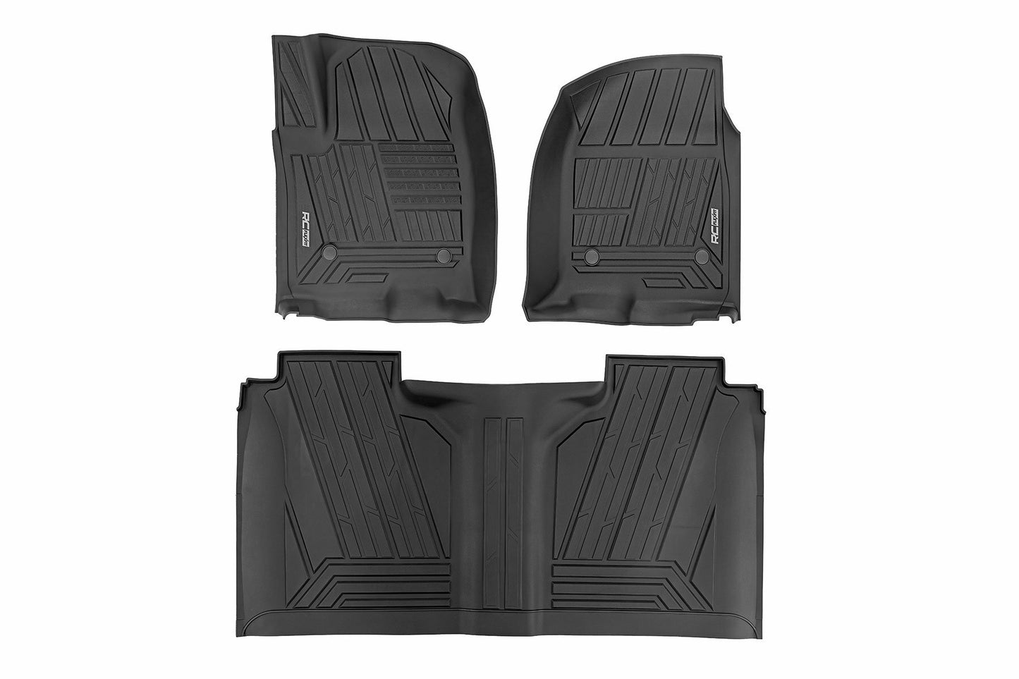 Fits Chevy 1500 (19-24) Flex-Fit Floor Mats FR & RR FR Bucket Crew FF-21612