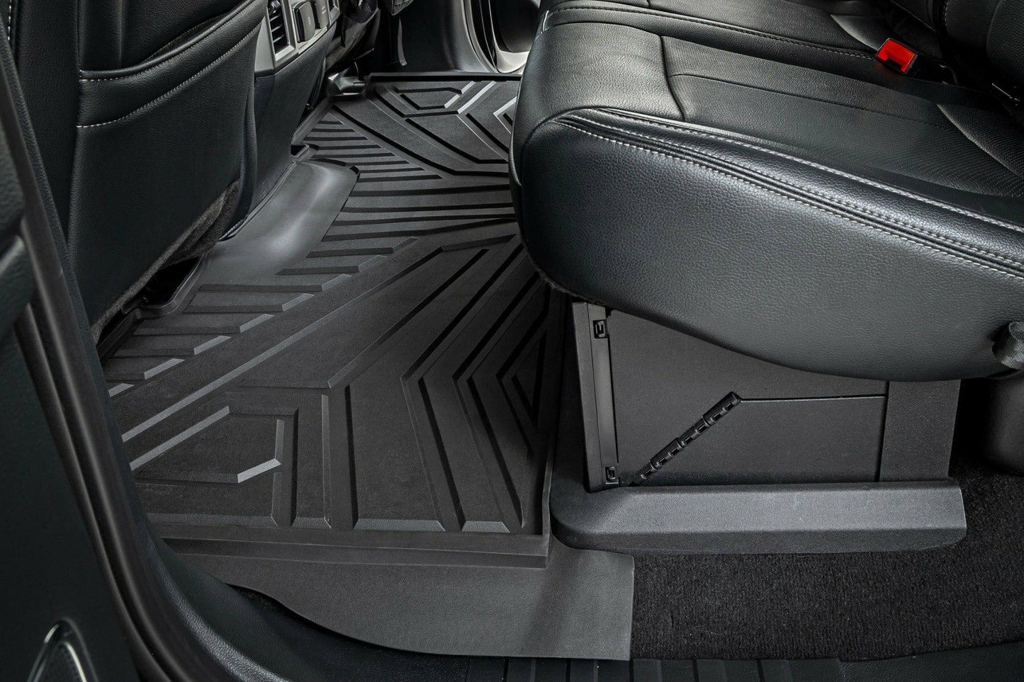 Fits Ford F-250/F-350 SD (17-24) Flex-Fit Floor Mats; Front and Rear; FF-51712