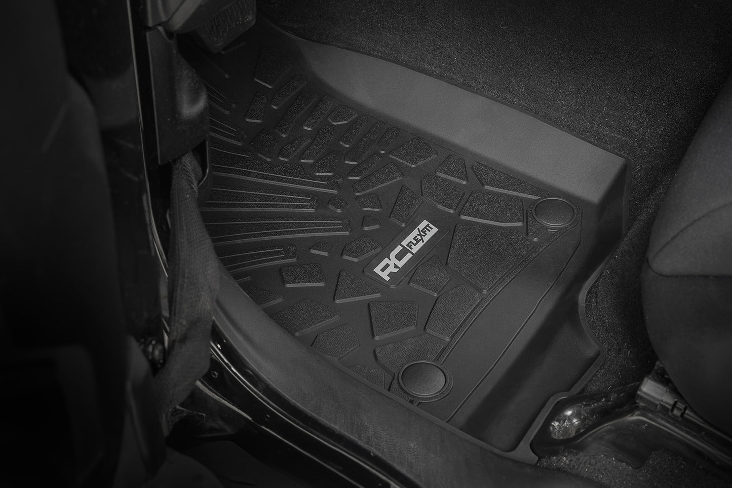 Fits Wrangler Unlimited 4WD(2018-24) Flex-Fit Floor Mats FR & RR 4 Door FF-60112