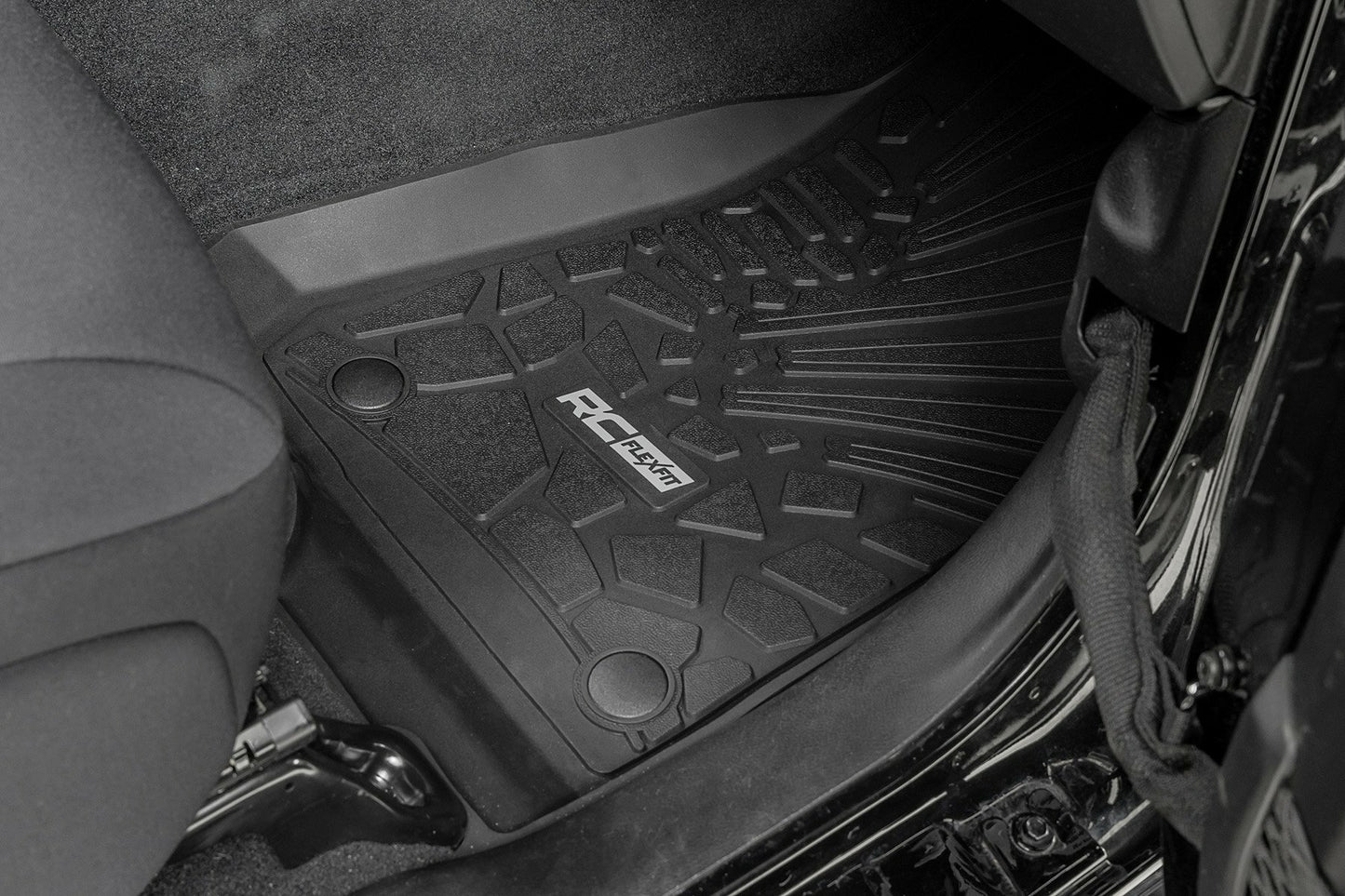 Fits Wrangler Unlimited 4WD(2018-24) Flex-Fit Floor Mats FR & RR 4 Door FF-60112