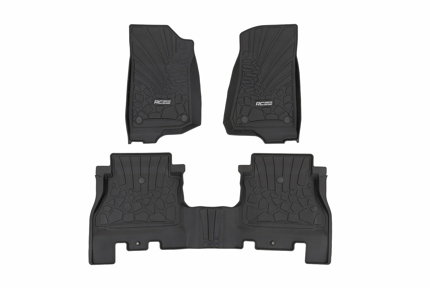 Fits Wrangler Unlimited 4WD(2018-24) Flex-Fit Floor Mats FR & RR 4 Door FF-60112