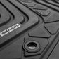 Fits Toyota Tacoma 2&4WD (2016-2023) Flex-Fit Floor Mats Front and Rear FF-71216