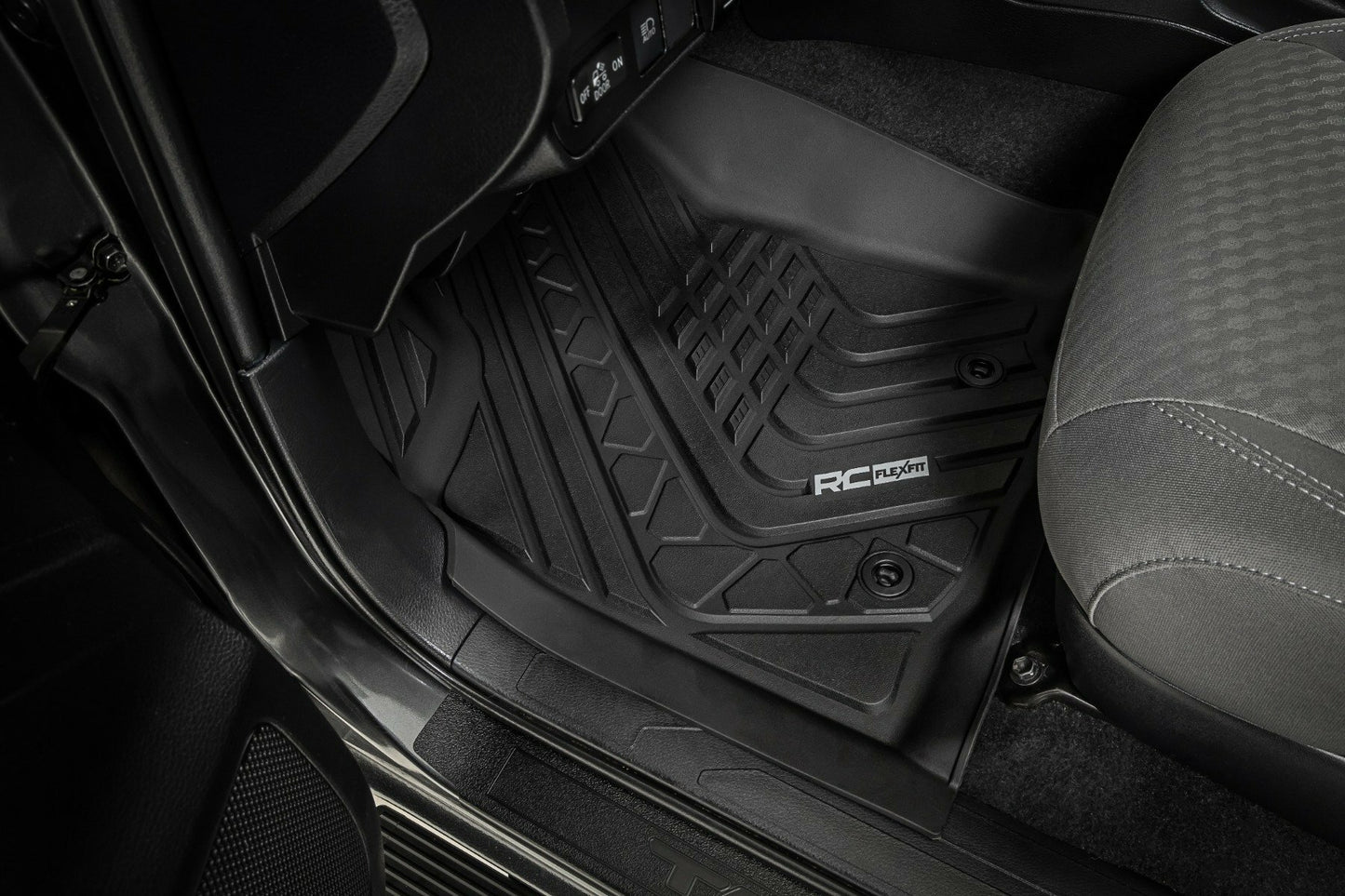 Fits Toyota Tacoma 2&4WD (2016-2023) Flex-Fit Floor Mats Front and Rear FF-71216