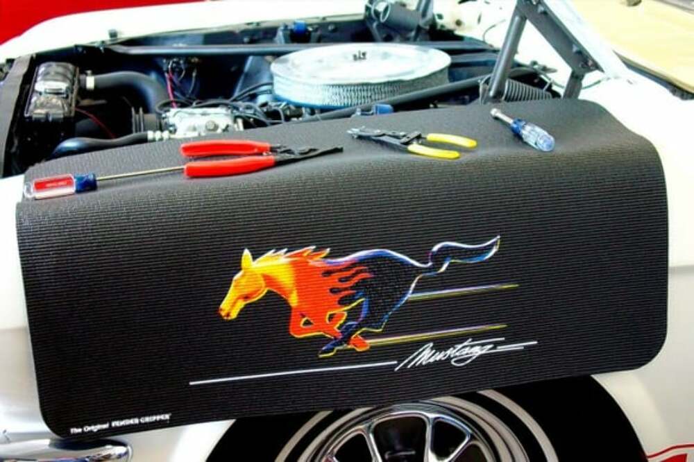 Original Fender Gripper Fender cover  Mustang Flaming Pony Logo - FG2107