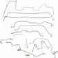 Fits 95-98 GM K1500, Reg Cab/Long Bed Brake Line Kit; Stainless-FL919224