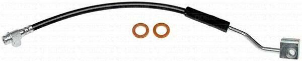 Fits 90-96 Ford F-150 & Bronco Left Front Brake Hose; Rubber-FLH380299