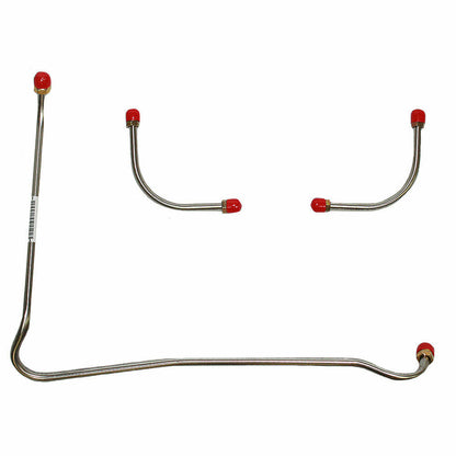 1967-68 Chevrolet Bel Air Pump to Carburetor Fuel Line and Brass BLK - FPC6775SS - Pre-Bent Fuel Lines Car Part People