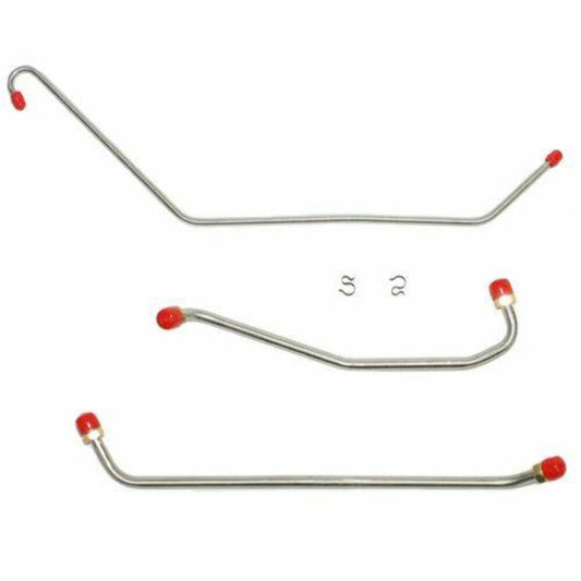 1969 Chevrolet Camaro Pump to Carburetor Fuel Line 3 Piece w/ Return - FPC6903SS - Pre-Bent Fuel Lines Car Part People