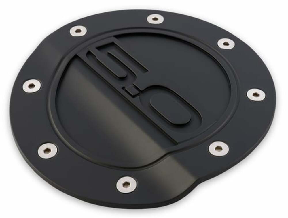 Fuel Door Black 5.0 Logo fits FordMustang 15-21 Drake MuscleCars FR3Z-6640526-5A