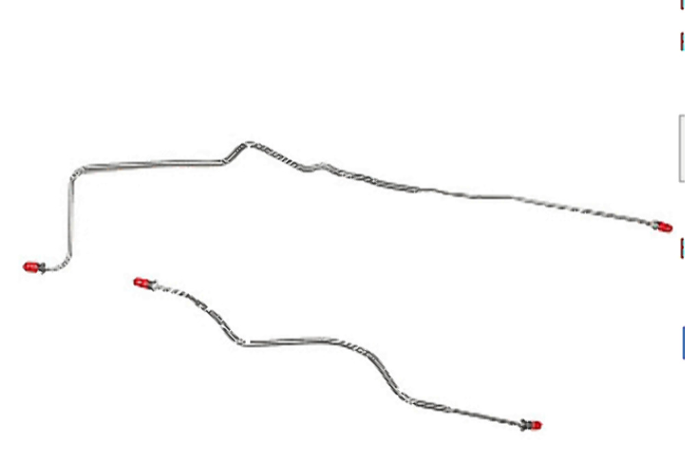 For Pontiac Firebird 1989-91 Rear Axle Brake Lines J65 Rear Disc Brakes FRA8901SS-CP - Rear Lines Car Part People