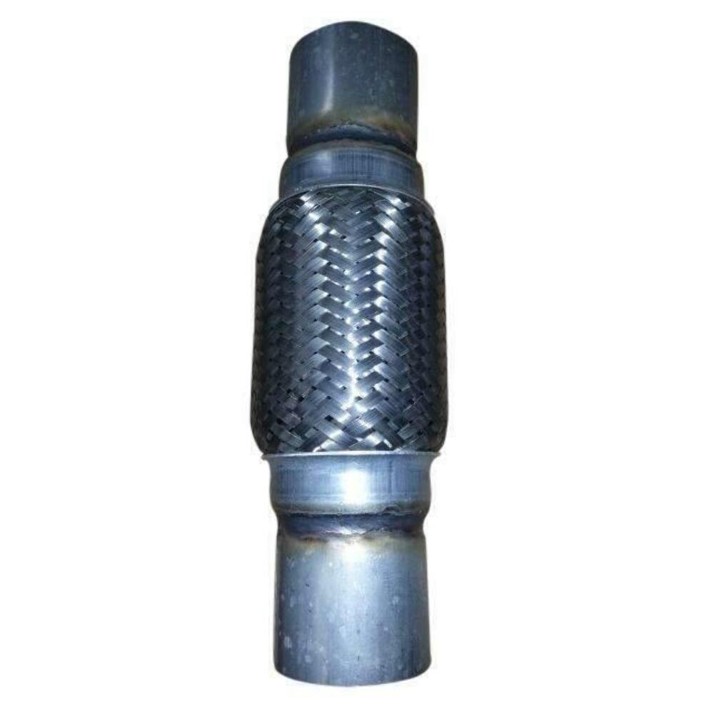 Exhaust Flex Pipe 2.25 x 6 w/ Ends Stainless Steel Double Braided FT22506NI