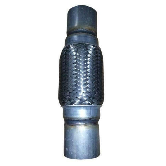 Exhaust Flex Pipe 2.25 x 6 w/ Ends Stainless Steel Double Braided