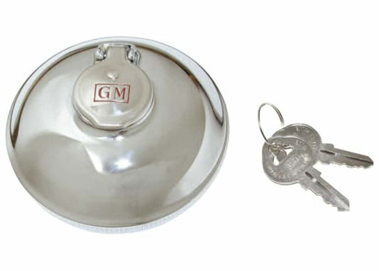 Fits 1969-1970 Chevrolet Blazer; Gas Cap-Dome Style With Gm Logo-Locking GCP71BT