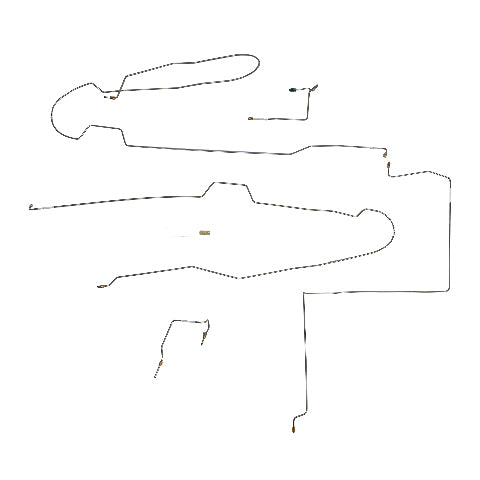 1999-2003 Ford Windstar Intermediate Brake Line Kit Rear Drum Brakes - GIN0144OM
