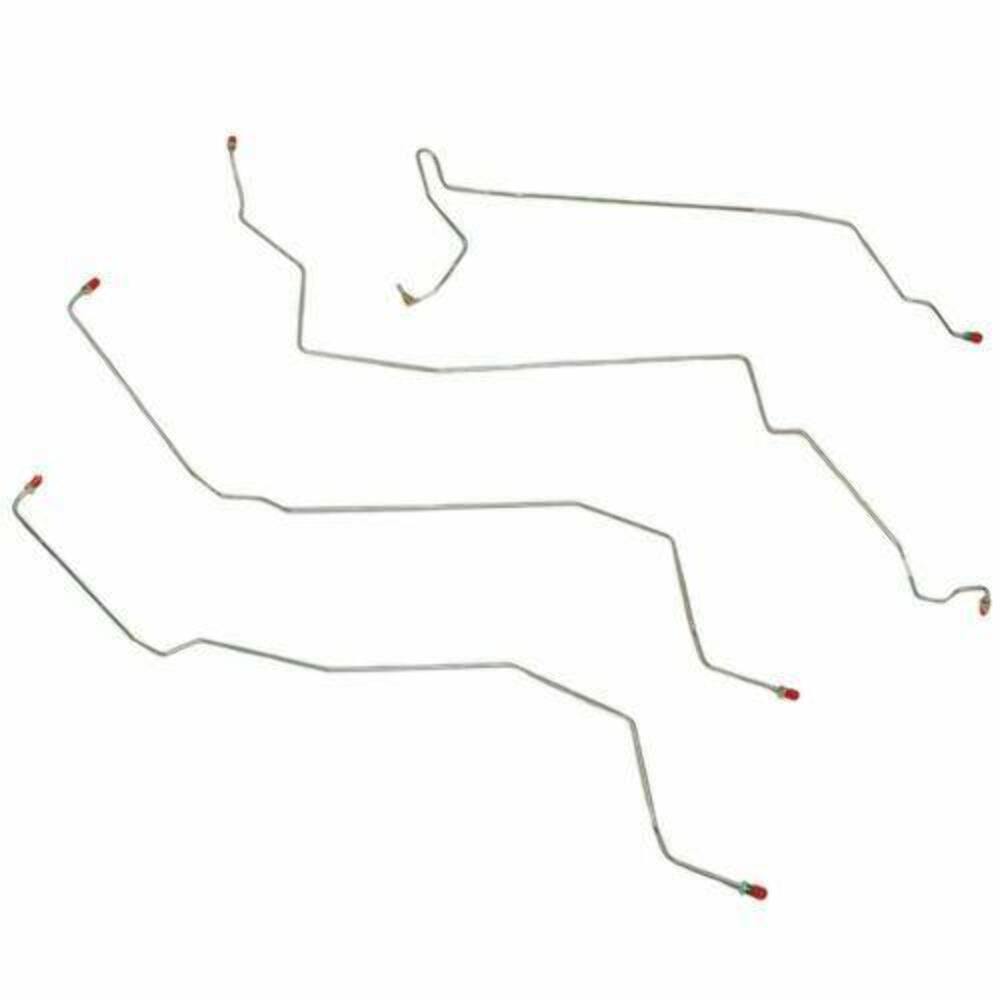 1999-03 Ford Windstar Front Brake Line Kit Rear Drum Brakes Stainless GKT0101SS - Front Lines Car Part People