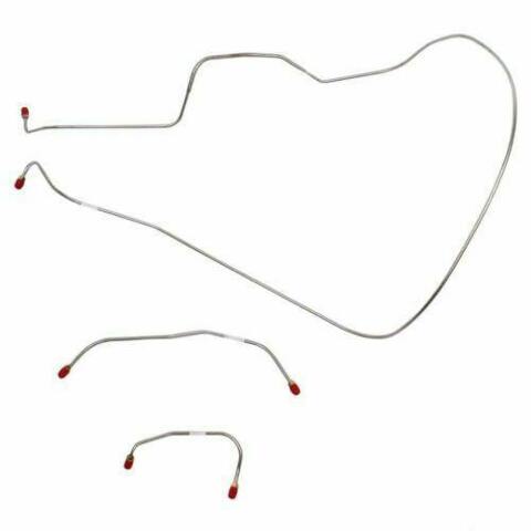 1961-62 Ford Galaxie Front Brake Line Kit Hi-Performance 3 Piece Set GKT6102SS
