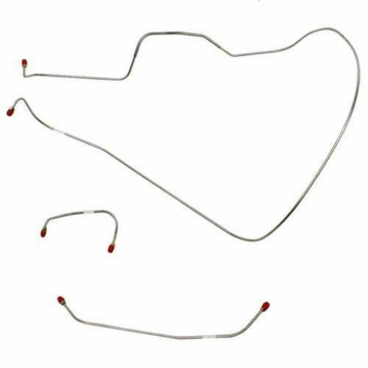 1963-64 Ford Galaxie Front Brake Line Kit Hi-Performance 3 Piece Set GKT6302SS - Front Lines Car Part People
