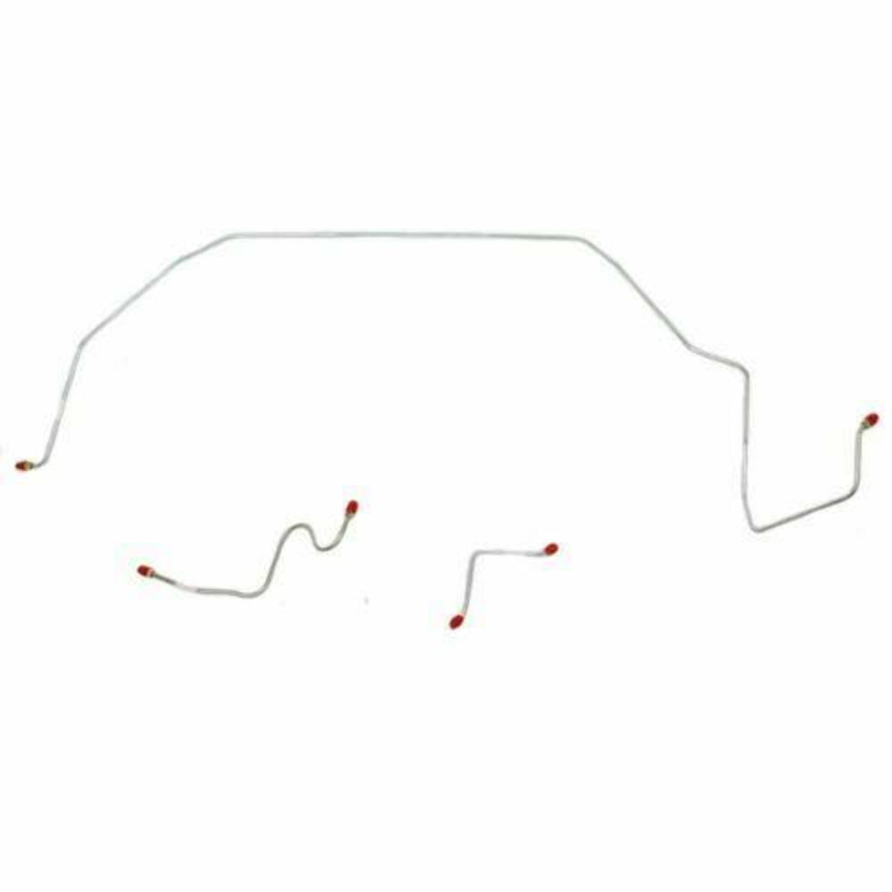 1965 Ford Galaxie Front Brake Line Kit Standard Brakes Stainless - GKT6501SS - Front Lines Car Part People