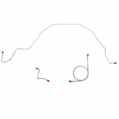 1966 Ford Galaxie Front Brake Line Kit with Standard Brakes Stainless GKT6601SS - Front Lines Car Part People