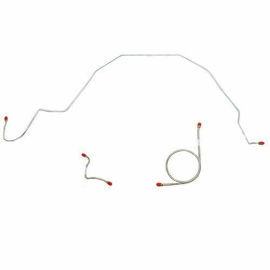 1966 Ford Galaxie Front Brake Line Kit with Standard Brakes Stainless GKT6601SS - Front Lines Car Part People