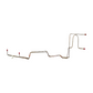 Fine Lines GTC6601OM - 1966 Ford Galaxie SBF Transmission Cooler Lines w/ C4 Transmission