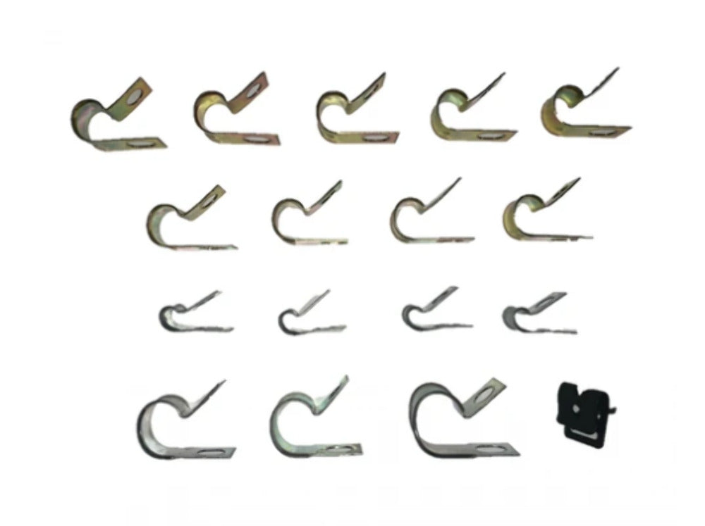 1967 Chevrolet Corvette Mild Steel Fine Lines Fuel and Brake Clips -HCK0023 - Brake Line Clips Car Part People