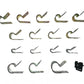 1967 Chevrolet Corvette Mild Steel Fine Lines Fuel and Brake Clips -HCK0023