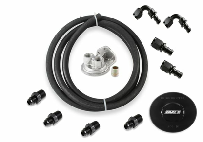Earls Oil Filter Relocation Kit-Mopar GenIII Hemi-Fits3/4-16Filters-HEMI0004ERL