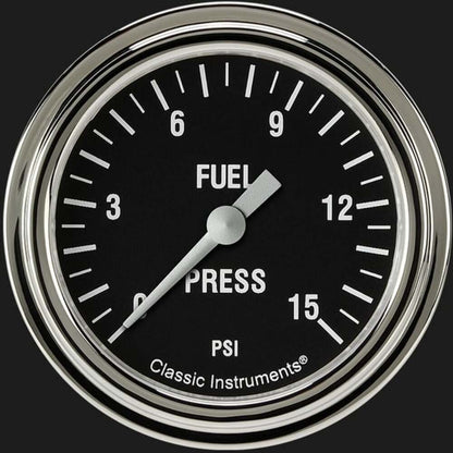 Hot Rod 2 5/8" Fuel Pressure Gauge, 15 psi HR345SLF