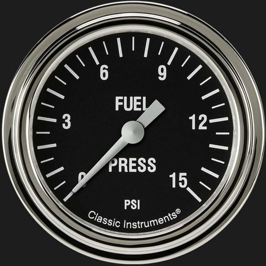 Hot Rod 2 5/8" Fuel Pressure Gauge, 15 psi HR345SLF