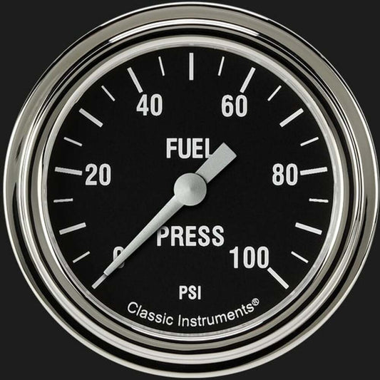 Hot Rod 2 5/8" Fuel Pressure Gauge, 100 psi HR346SLF