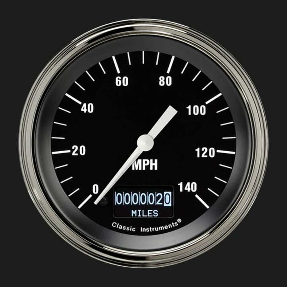 Hot Rod 3 3/8" Speedometer with Information Screen HR55DSLF
