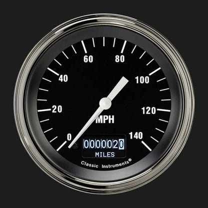 Hot Rod 3 3/8" Speedometer with Information Screen HR55DSLF
