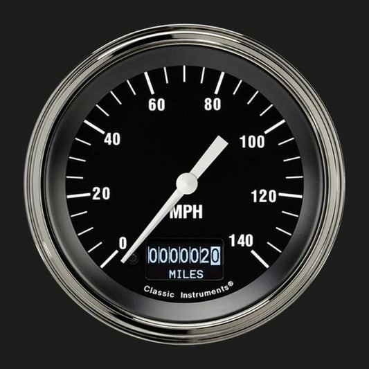 Hot Rod 3 3/8" Speedometer with Information Screen HR55DSLF