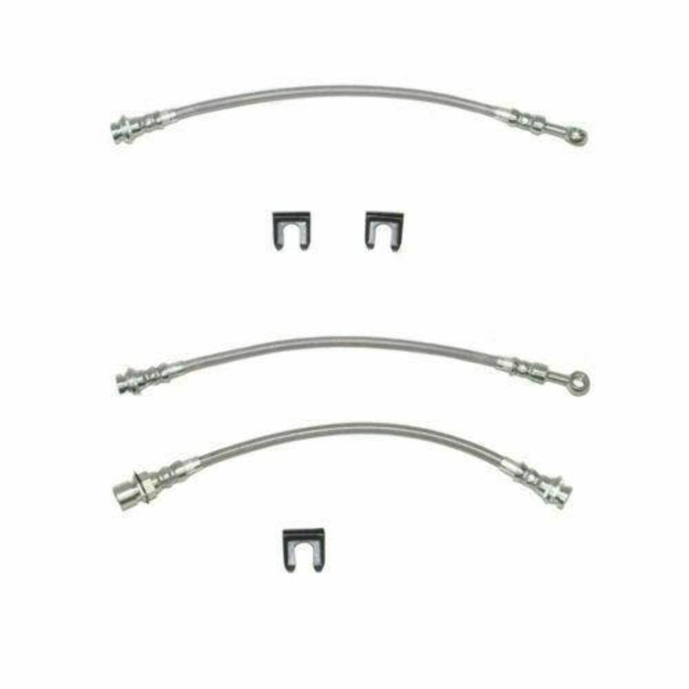 Brake Hose Kit For 93-97 GM F-Body Kit 3pcs Braided Stainless Fine Lines - Brake Hoses Car Part People