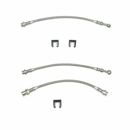 Brake Hose Kit For 93-97 GM F-Body Kit 3pcs Braided Stainless Fine Lines - Brake Hoses Car Part People