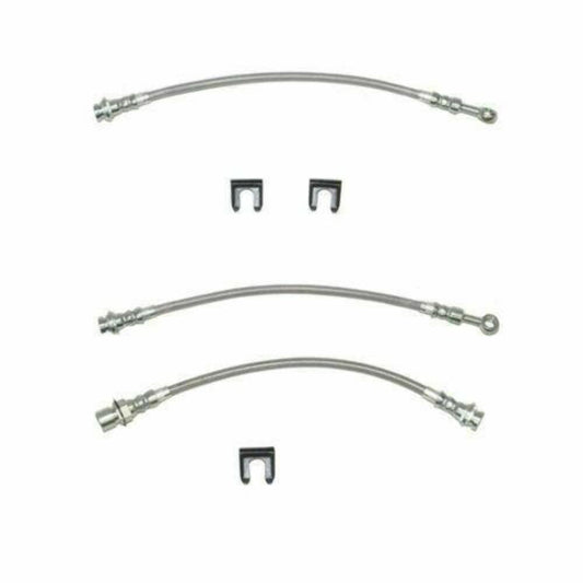 Brake Hose Kit For 93-97 GM F-Body Kit 3pcs Braided Stainless Fine Lines - Brake Hoses Car Part People