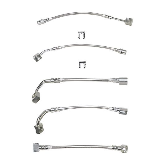 1994-95 Ford Mustang GT Brake Hose Kit AWABS Stainless - HSK0006SS - Brake Hoses Car Part People