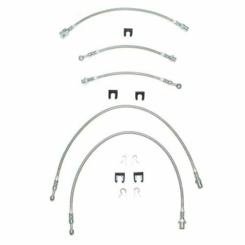 2000-06 Cadillac Escalade Brake Hose Kit 4WD Non TC SUV 5pcs Stainless HSK0009SS - Brake Hoses Car Part People
