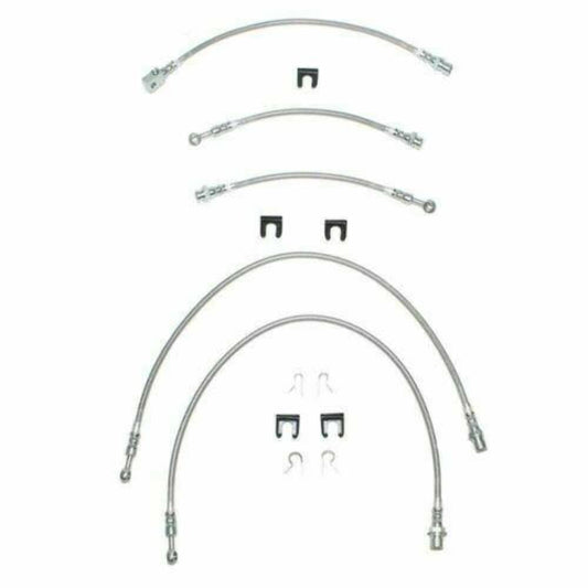 2000-06 Cadillac Escalade Brake Hose Kit 4WD Non TC SUV 5pcs Stainless HSK0009SS - Brake Hoses Car Part People
