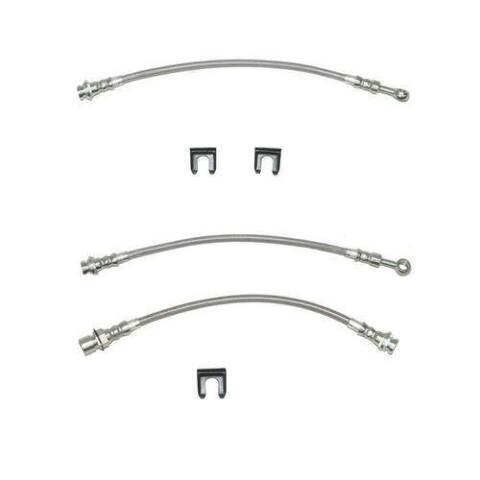 Brake Hose Kit For 96-98 Ford Mustang GT Kit 4pcs Braided Stainless Fine Lines
