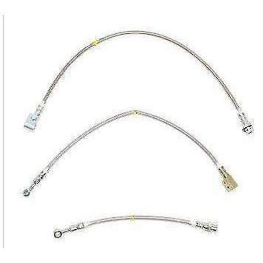 For Ford F-150 Ranger 1975-1981 Brake Hose Kit w/ 4WD Front-HSK0014SS-CPP - Brake Hoses Car Part People